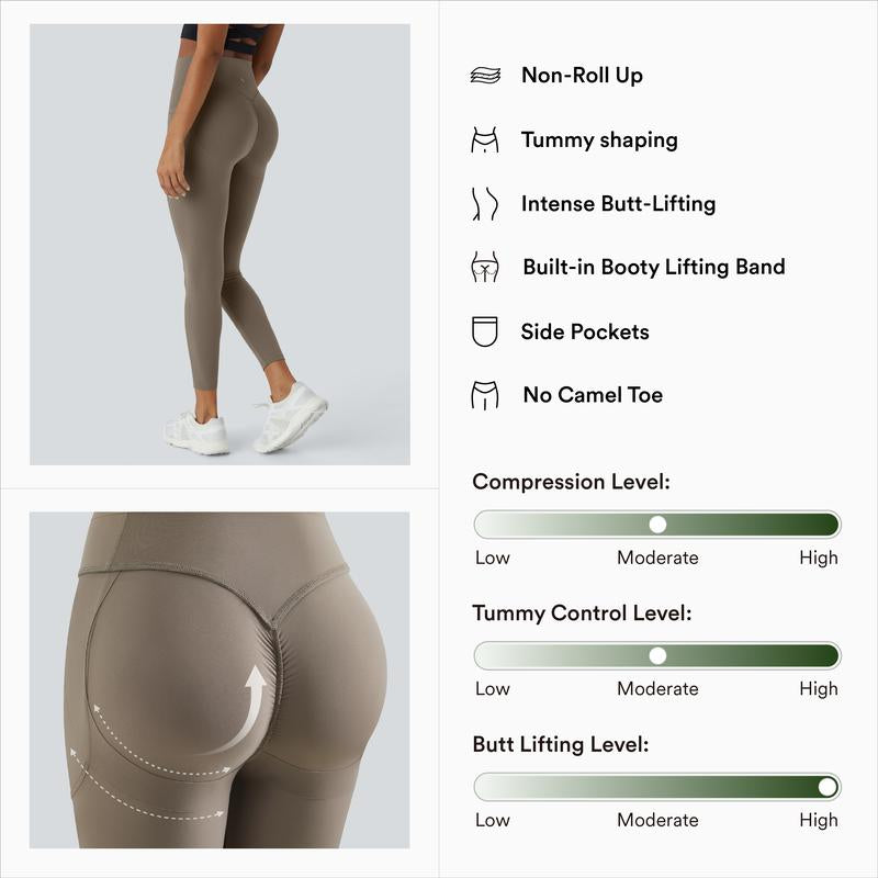 Halara Women'S Ultrasculpt Socinched High Waisted Scrunch Butt Lifting Tummy Control Side Pocket Training Leggings No Front Crotch Seam #Novatopfinds #Rushready2025 #Fall #Fallfasion