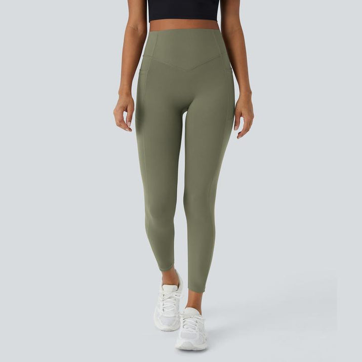 Halara Women'S Ultrasculpt Socinched High Waisted Scrunch Butt Lifting Tummy Control Side Pocket Training Leggings No Front Crotch Seam #Novatopfinds #Rushready2025 #Fall #Fallfasion
