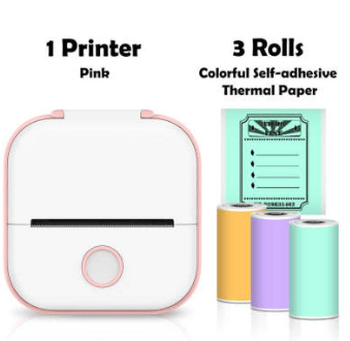 Portable Mini Thermal Label Printer Home Photo Printer Student Wrong Question Printer Bluetooth-Compatible Mini Label Printer Price Tag