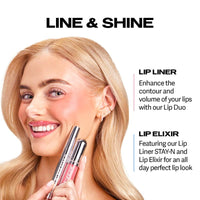 LIP LINER STAY-N - Peel-Off Lip Liner Stain - All Day & Night Lipliner with Hyaluronic Acid & Vitamin E - Long Lasting Formula - 0.12 Fl Oz / 3.5 Ml