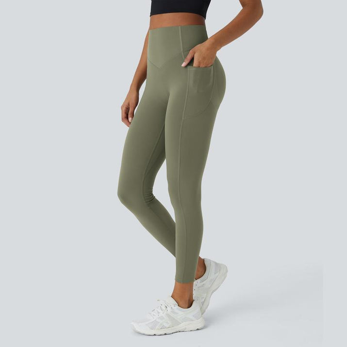 Halara Women'S Ultrasculpt Socinched High Waisted Scrunch Butt Lifting Tummy Control Side Pocket Training Leggings No Front Crotch Seam #Novatopfinds #Rushready2025 #Fall #Fallfasion