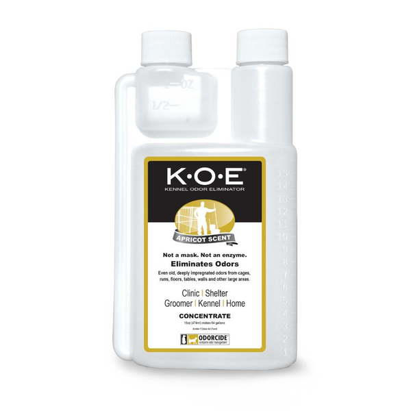 K.O.E. 16Oz Concentrate - Kennel Odor Eliminator - Non-Enzymatic Formula, KOE, Apricot, Fresh Original Scent, 16 Oz Pint [KOEA-P, KOEFS-P, KOE-P]