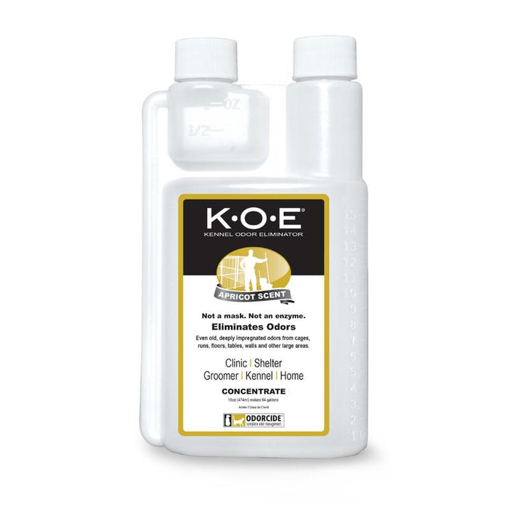 K.O.E. 16Oz Concentrate - Kennel Odor Eliminator - Non-Enzymatic Formula, KOE, Apricot, Fresh Original Scent, 16 Oz Pint [KOEA-P, KOEFS-P, KOE-P]